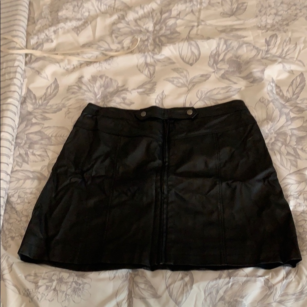 Black Abercrombie leather skirt